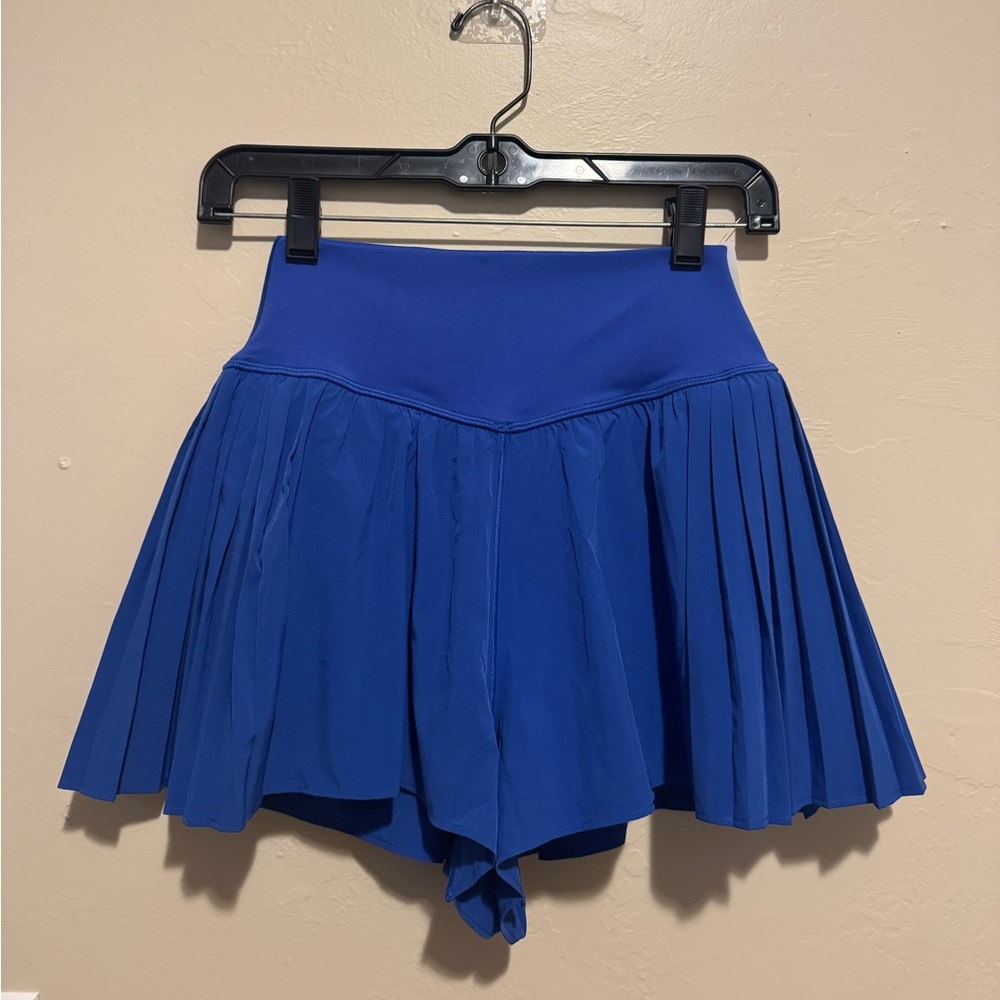 Blue Pleated Athletic Skirt - Picture 2 of 5